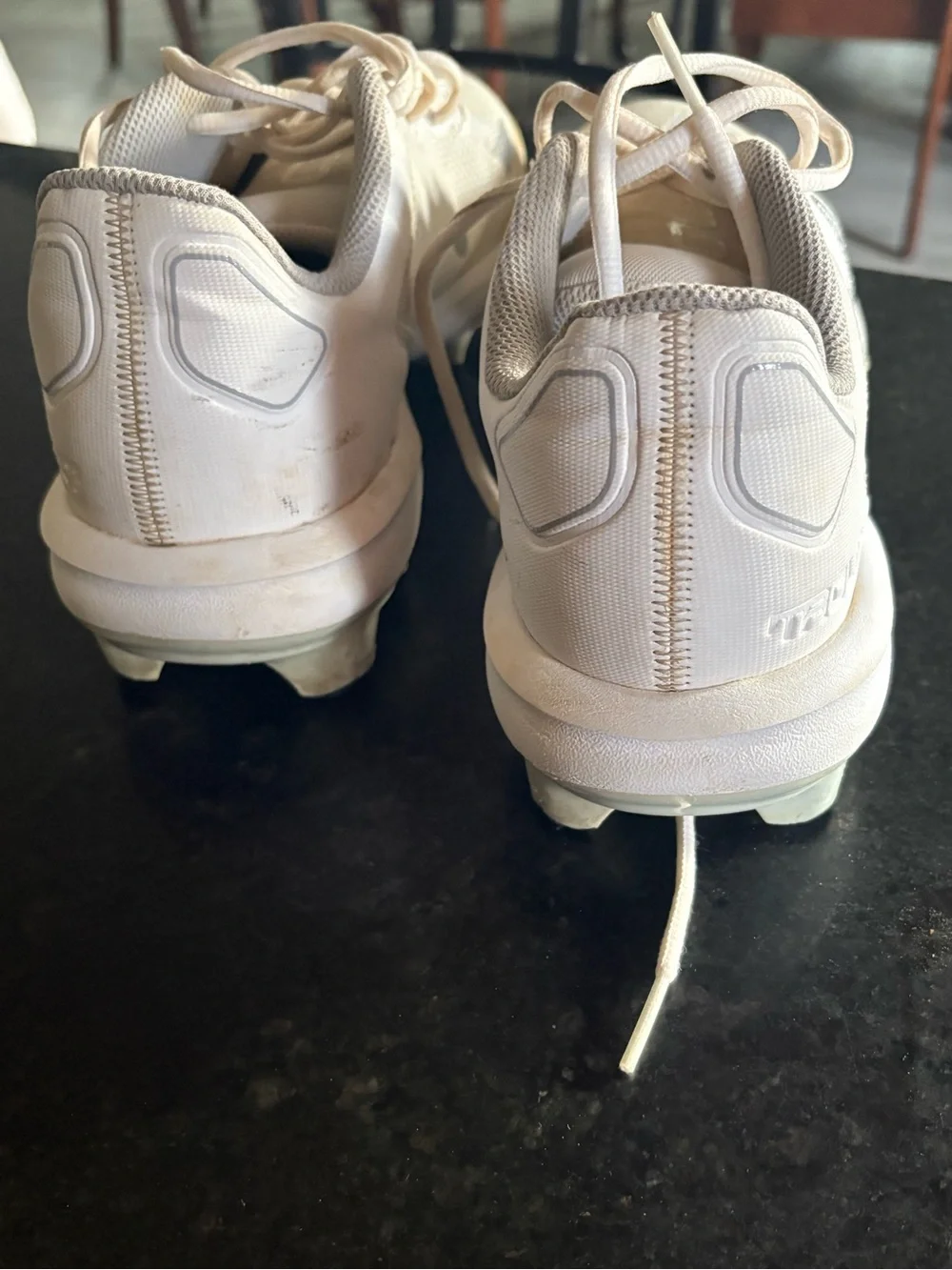 Nike White and Black Baseball Cleats